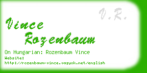 vince rozenbaum business card